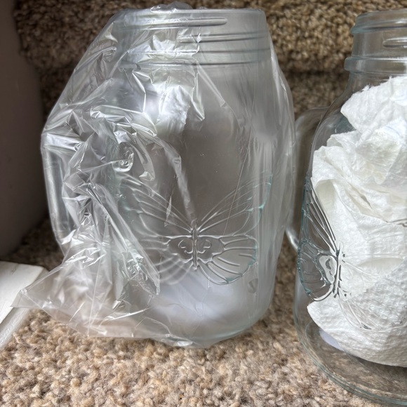 Dolly Parton Mason Jar Lot Of 6 Dollar General 24 Oz Drinking Glass Butterflies - Picture 4 of 7